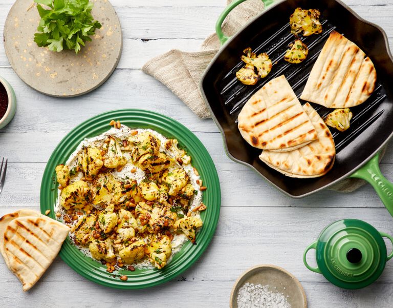 Couve-flor Assada na Panela com Manteiga de A&ccedil;afr&atilde;o
